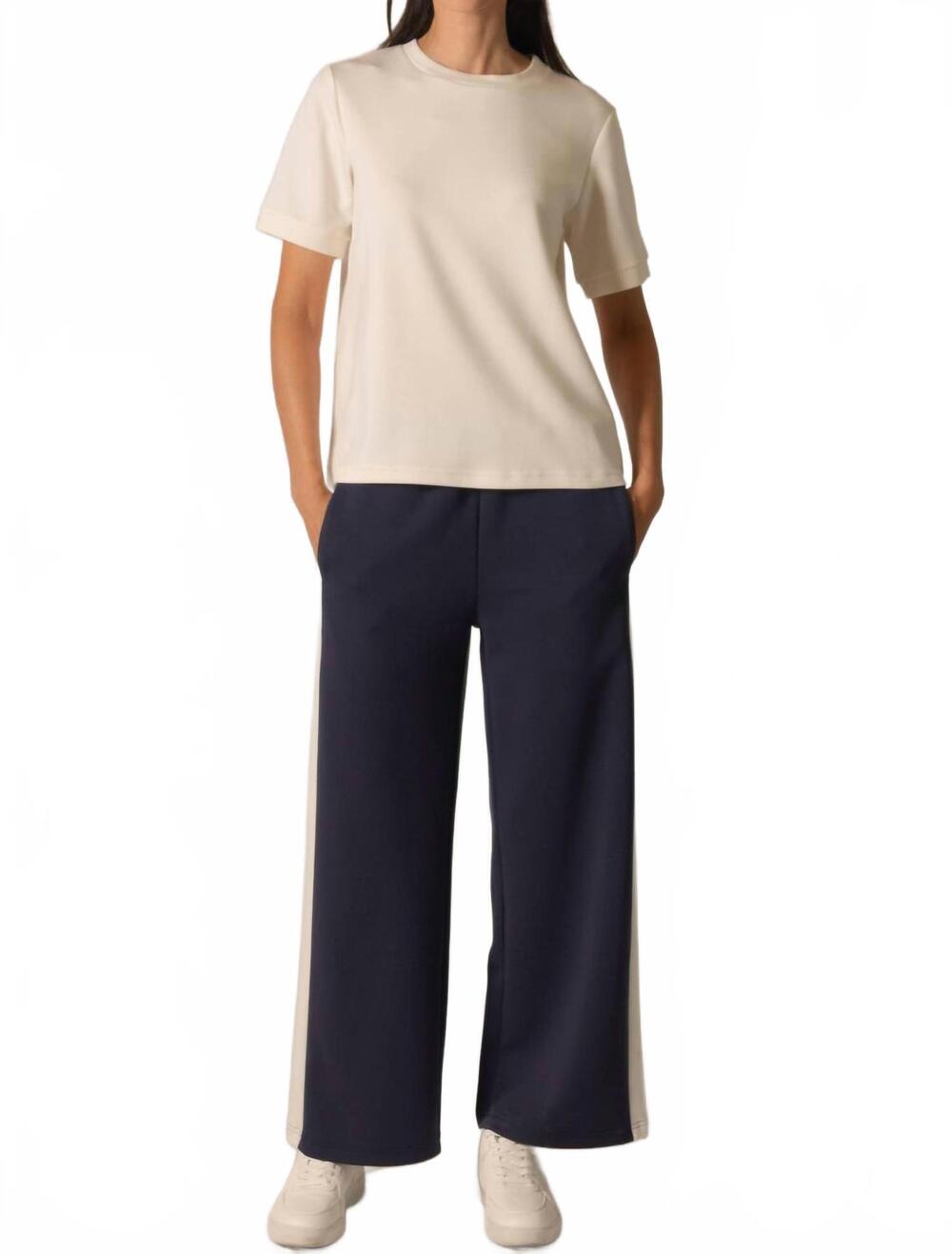 NEW P.CILL modal round neck short sleeve tee in ivory